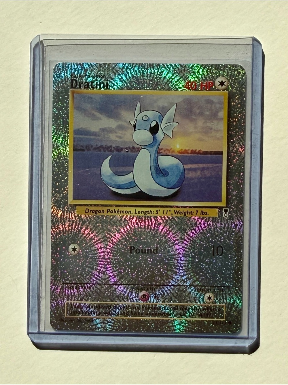 Dratini 72/110 Legendary Collection Pokémon Reverse Holo Fan Art DIY Custom Card